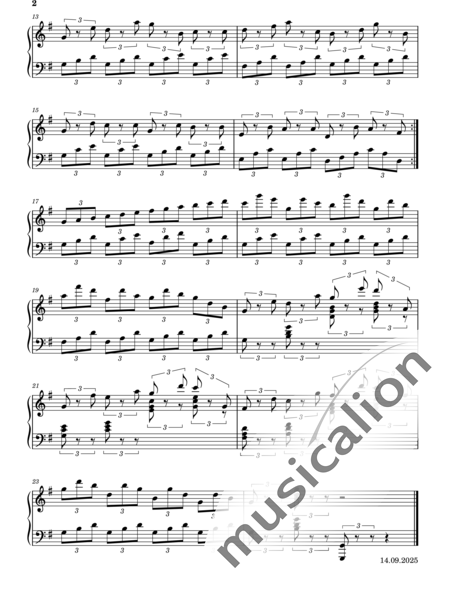Nee, Heinz-Günter: Etüde G-Dur (Etude G-major) - Piano:2