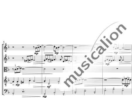 Bach, Johann Sebastian: Quintet for two violins, viola, viola profonda, and cello - Violin 2+Viola Profonda+[Vla+Vlc]:1