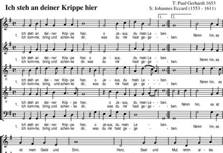 Eccard, Johannes: Ich steh an deiner Krippe hier - Chor>SATTB:0