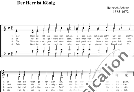 Schütz, Heinrich: Der Herr ist König - Chor>SATB:0