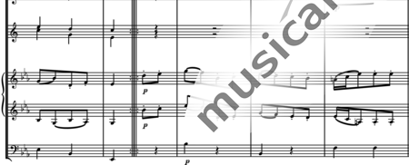 Mozart, Wolfgang Amadeus: Contradanzas (Nr. 2 von 6) - Oboe 2+Cr2+[Vl2+Cb]:1