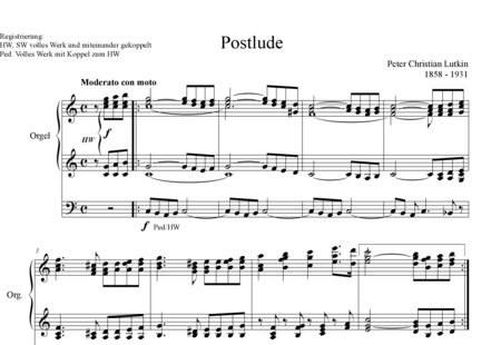 Lutkin, Peter Christian
: Postlude in C - Órgano>cPed:0