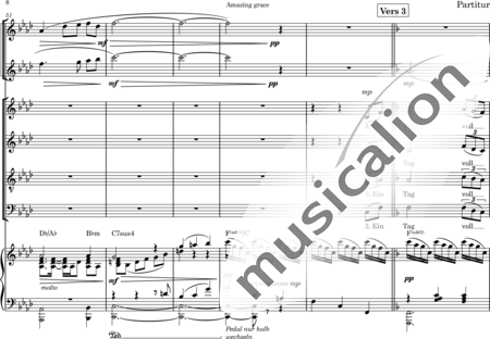 Newton, John: Amazing grace - Chor>SATB+Flöte 2+Kl:7