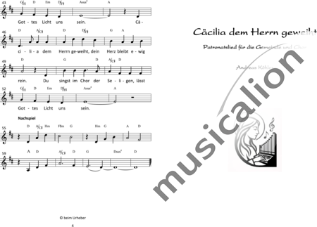 Köhler, Andreas: Cäcilia dem Herrn geweiht - Chor>SATB:0