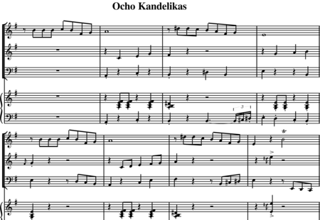 Oberbeck, Reiner: Ocho Kandelikas - Piano+|otherinstrument 3+Gtr:0