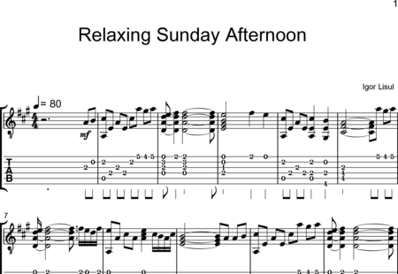 Lisul, Igor: Relaxing Sunday Afternoon - Gitarre:0