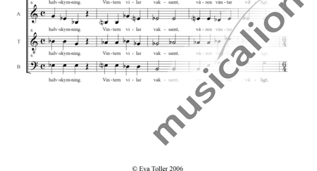 Toller, Eva: Alliterationsvisa - Chor>SATB:1