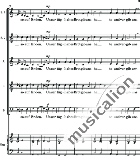 Kock, Elisabeth: Padre Nuestro - Coro>SSATB+Órgano:3