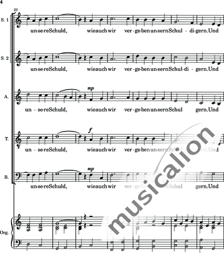 Kock, Elisabeth: Padre Nuestro - Coro>SSATB+Órgano:4
