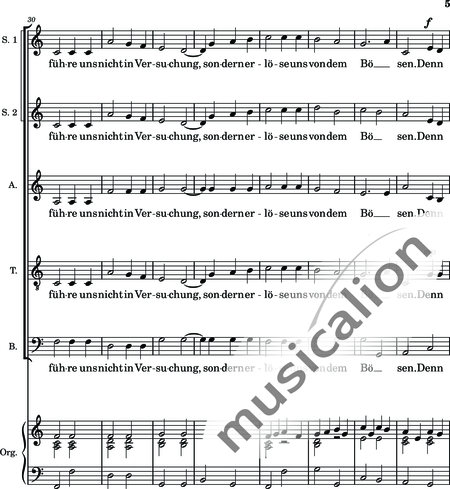 Kock, Elisabeth: Padre Nuestro - Coro>SSATB+Órgano:5