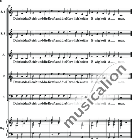 Kock, Elisabeth: Padre Nuestro - Coro>SSATB+Órgano:6