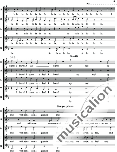 Morley, Thomas: Fyer, fyer - Blockflöte 5:5