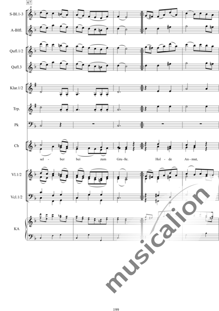 Schwenkglenks, Manfred: Das Stuttgarter Hutzelmännlein - 4 - Zweiter Akt - Solo>X+Chor>SA+Git+[Bfl+Klar]+[Vl+Vc]+Trp+[Fl]+[Xyl+GS+Px+Pk]+Kl4h:21