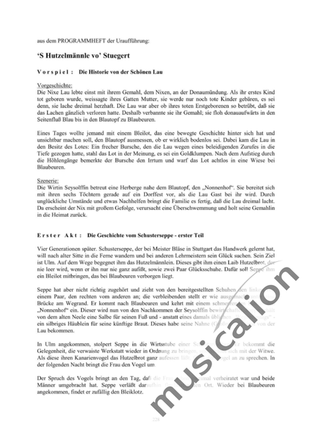 Schwenkglenks, Manfred: Das Stuttgarter Hutzelmännlein - 4 - Zweiter Akt - Solo>X+Chor>SA+Git+[Bfl+Klar]+[Vl+Vc]+Trp+[Fl]+[Xyl+GS+Px+Pk]+Kl4h:50