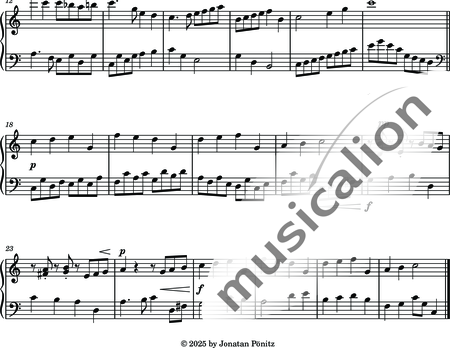 Pönitz, Jonatan: Mélodie in C - Piano:1