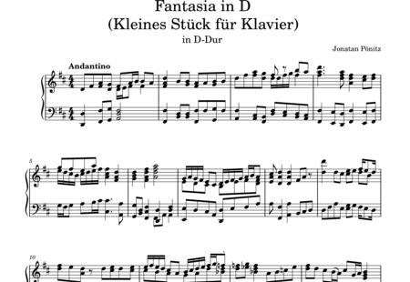 Pönitz, Jonatan: Fantasia in D - Klavier:0