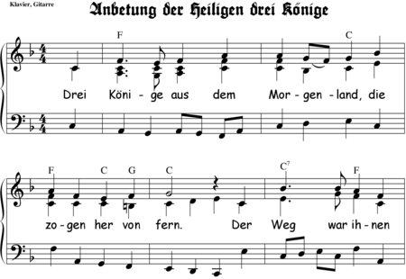 Fleischer, Gerhard: Three Kings Hymn - Coro>SATB+Órgano>cPed:0