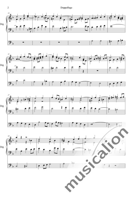 Preyer, Gottfried Frhr. von: Doppelfuge über "Christus ist erstanden" und " Ite missa est, Alleluja" - Orgel>mPed:2