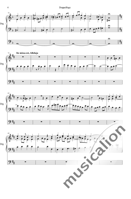 Preyer, Gottfried Frhr. von: Doppelfuge über "Christus ist erstanden" und " Ite missa est, Alleluja" - Orgel>mPed:4