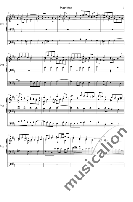 Preyer, Gottfried Frhr. von: Doppelfuge über "Christus ist erstanden" und " Ite missa est, Alleluja" - Orgel>mPed:5