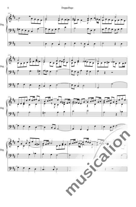 Preyer, Gottfried Frhr. von: Doppelfuge über "Christus ist erstanden" und " Ite missa est, Alleluja" - Orgel>mPed:6