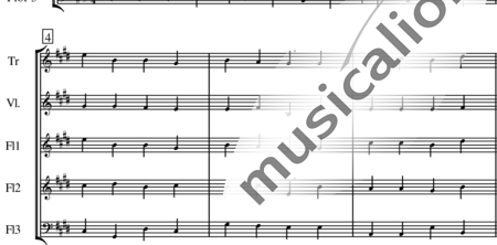 Alsen, Wulf Dieter: Weihnachtsgeschichte in 10 Phasen 8b. Uns ist ein Kindlein heut` gebor`n - Chor>SATB+Fl3+Trp+Px+Vl:1