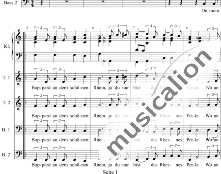 Busch, Adolf: Du Mein Boppard - Chor>TTBB+Klavier:1
