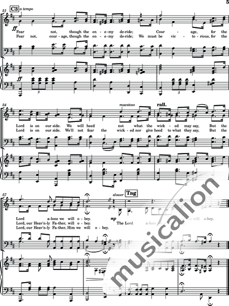 Stephens, Evan: Let Us All Press On - Chor>SATB+Klavier:5