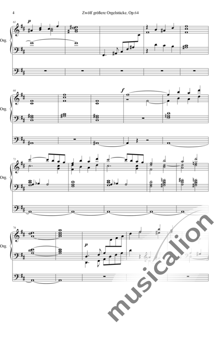 Volckmar, Wilhelm: 12 Larger Organ Pieces No. 5 Prelude in D-major - Órgano>cPed:4