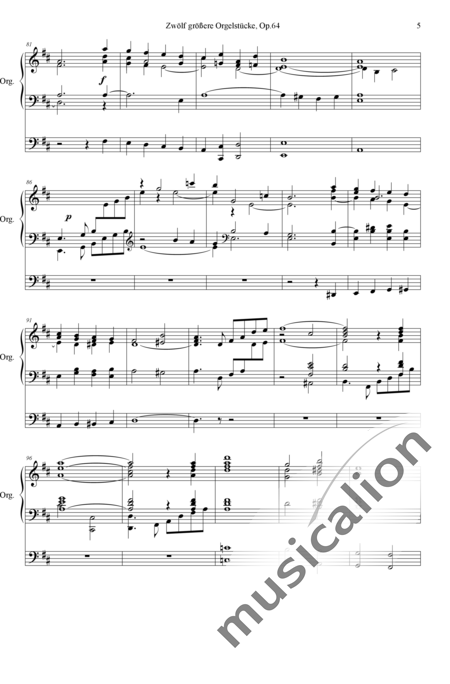 Volckmar, Wilhelm: 12 Larger Organ Pieces No. 5 Prelude in D-major - Órgano>cPed:5