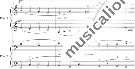 Praetorius, Michael
: Postludium - Piano>4manos:1