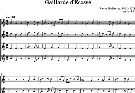 Phalèse, Pierre
: Gaillarde d'Ecosse - Flauta dulce 4:0