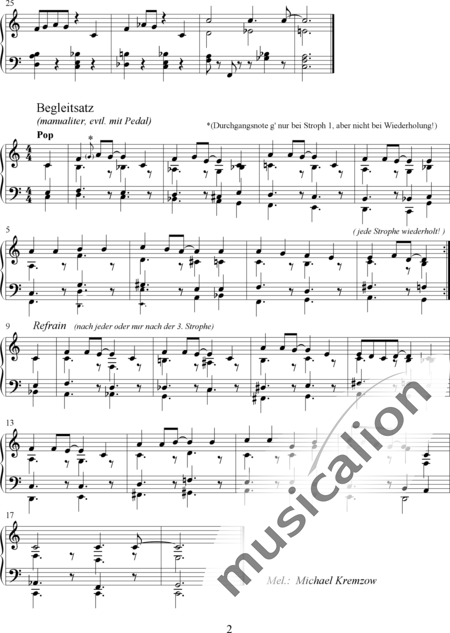 Tegtmeyer, Jörn: Ich steh dazu (Choralvorspiel + Begleitsatz) [aus: freiTÖNE] - Orgel:2