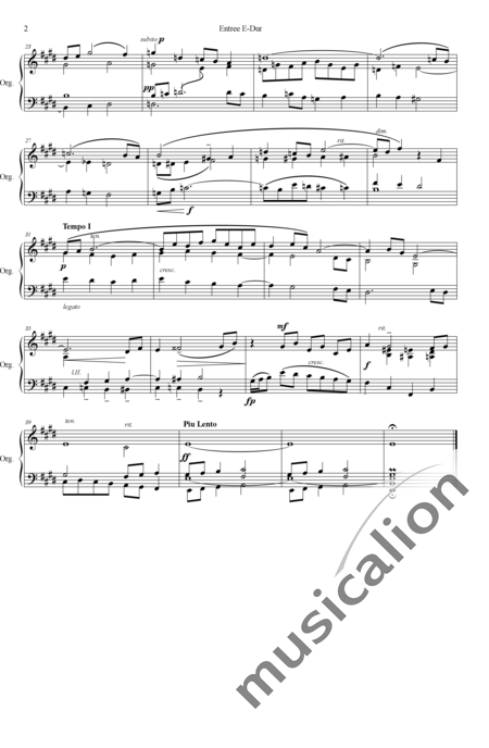 Chretien, Hedwige: Entree E -Dur - Orgel:2