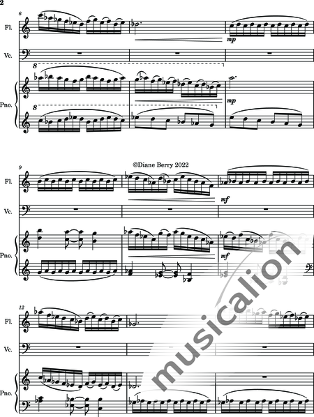Berry, Diane: Creeks and Streams - Klavier+Violoncello+Flöte:3