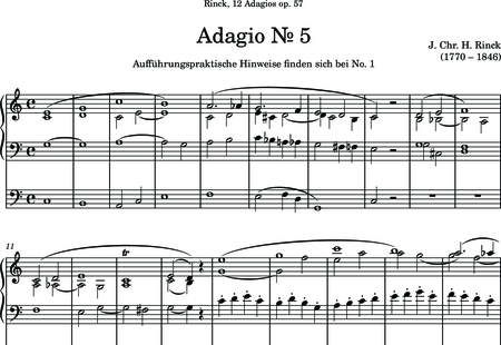 Rinck, (Johann) Christian Heinrich: Adagio No. 5 - Organ>wped:0