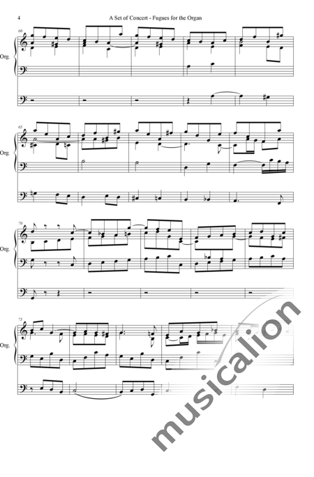Bexfield, William Richard: A Set of Concert- Fugues for the Organ No. 4 Fugue C-major - Organ>wped:4