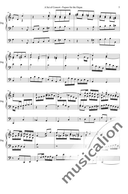 Bexfield, William Richard: A Set of Concert- Fugues for the Organ No. 4 Fugue C-major - Organ>wped:5