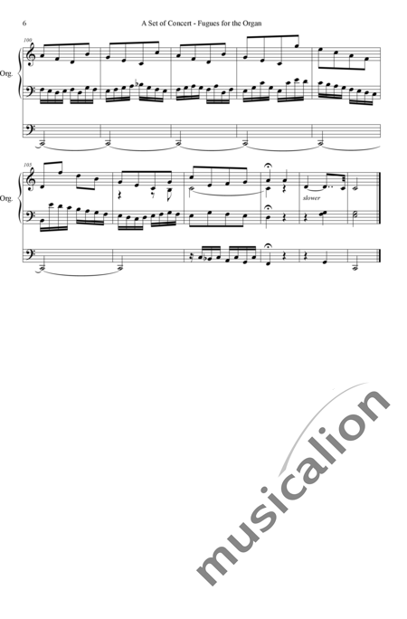 Bexfield, William Richard: A Set of Concert- Fugues for the Organ No. 4 Fugue C-major - Organ>wped:6
