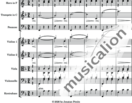 Pönitz, Jonatan: Kleine Walzermelodie - Violine+[Ob+Klar]+[Vla+Vc+Kb]+[Fg]+[Hn+Trp+Pos]+[Fl]:1