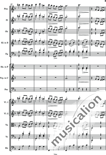 Pönitz, Jonatan: Kleine Walzermelodie - Violine+[Ob+Klar]+[Vla+Vc+Kb]+[Fg]+[Hn+Trp+Pos]+[Fl]:5
