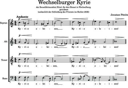 Pönitz, Jonatan: Wechselburger Kyrie (a cappella) - Chor>SATB:0