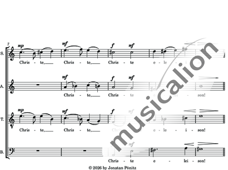 Pönitz, Jonatan: Wechselburger Kyrie (a cappella) - Chor>SATB:1