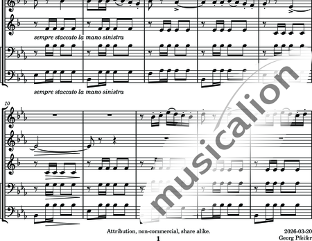 Tschaikowsky, Peter Iljitsch: Album für Kinder - 18. Neapolitanisches Lied - Flöte C+Oboe C+Klarinette B+Fagott C 2:1