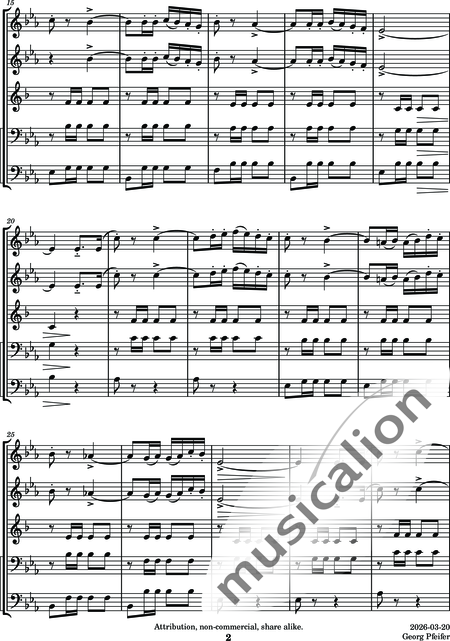 Tschaikowsky, Peter Iljitsch: Album für Kinder - 18. Neapolitanisches Lied - Flöte C+Oboe C+Klarinette B+Fagott C 2:2
