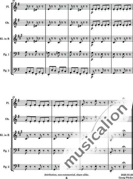 Tschaikowsky, Peter Iljitsch: Album für Kinder - 20. Hexe Baba-Yaga - Flöte C+Oboe C+Klarinette B+Fagott C 2:5