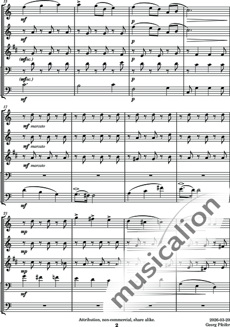 Tschaikowsky, Peter Iljitsch: Album für Kinder - 21. Süße Träume - Flöte C+Oboe C+Klarinette B+Fagott C 2:2