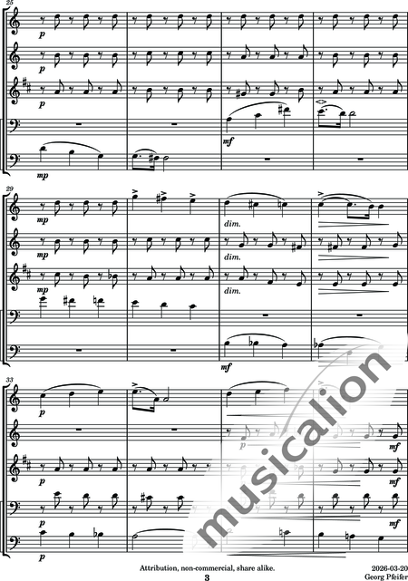 Tschaikowsky, Peter Iljitsch: Album für Kinder - 21. Süße Träume - Flöte C+Oboe C+Klarinette B+Fagott C 2:3