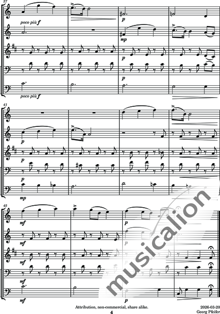 Tschaikowsky, Peter Iljitsch: Album für Kinder - 21. Süße Träume - Flöte C+Oboe C+Klarinette B+Fagott C 2:4