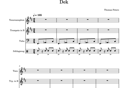 Peters, Thomas: Dek - Trompete+Saxophon+Px+Tb:0